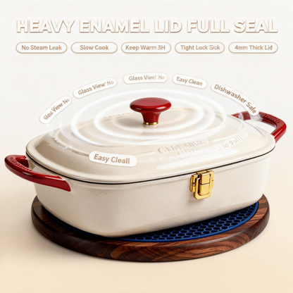 🍲 Enamel Cooking Pot Bringing Slow Cooking, Comfort, and Timeless Kitchen Elegance Into Your Home