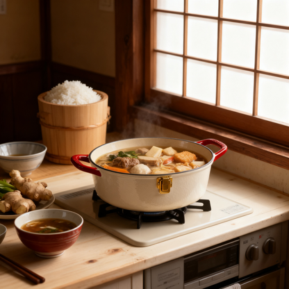 🍲 Enamel Cooking Pot Bringing Slow Cooking, Comfort, and Timeless Kitchen Elegance Into Your Home