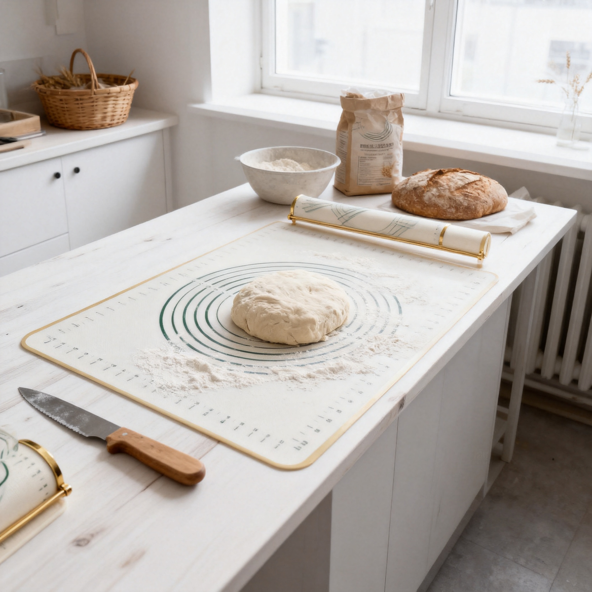 ✨ A Refined Kitchen Essential | Premium Metal-Edge Baking Mat Designed for Stability, Precision & Everyday Culinary Creativity
