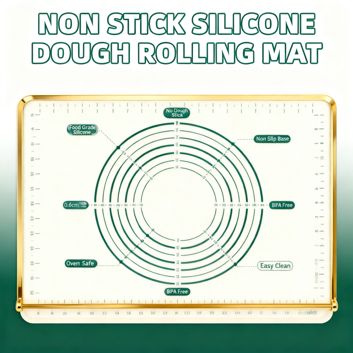 ✨ A Refined Kitchen Essential | Premium Metal-Edge Baking Mat Designed for Stability, Precision & Everyday Culinary Creativity