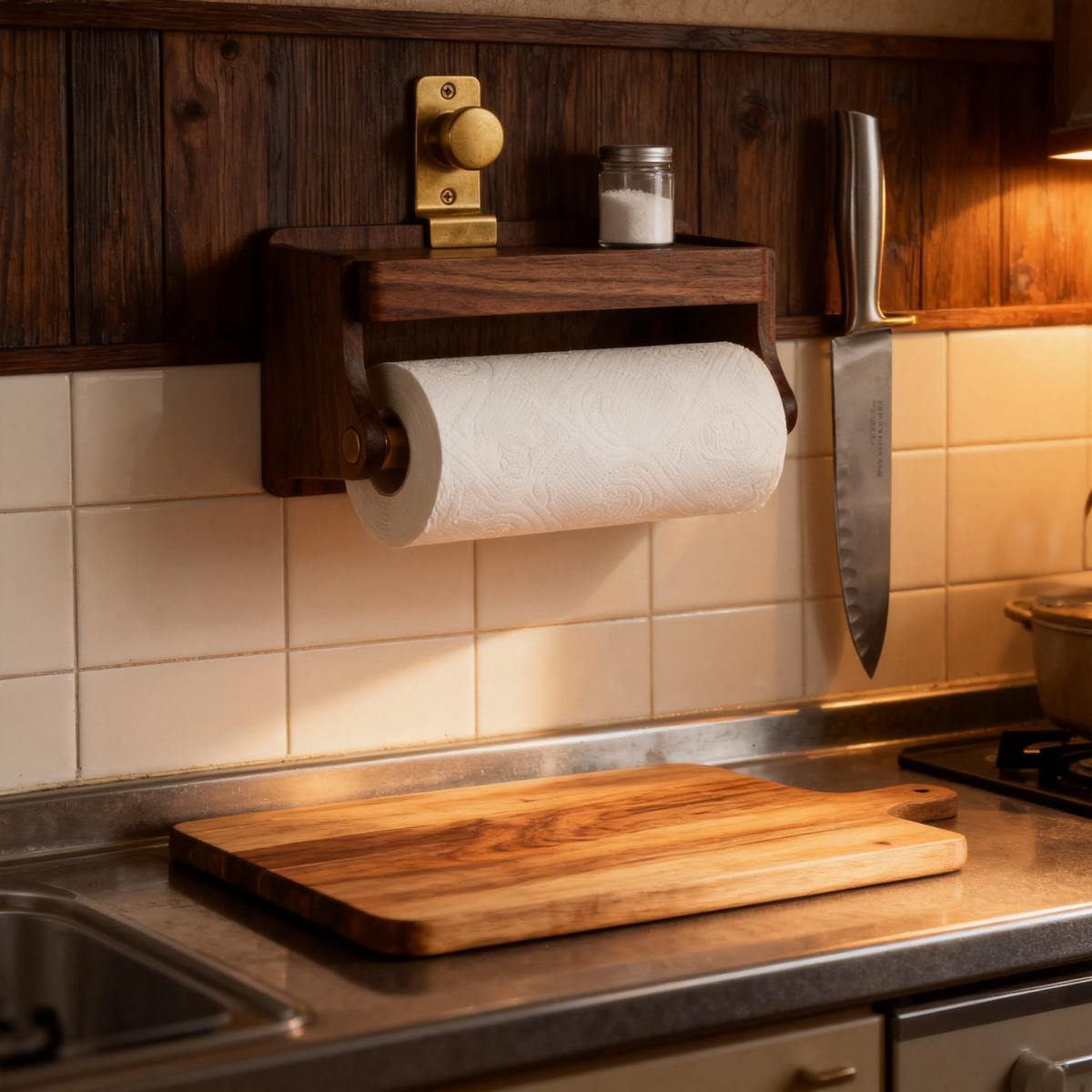 🪵 Natural Wood Kitchen Paper Holder | A Minimal Design Essential Created to Bring Warmth, Organization, and Everyday Elegance Into Modern Spaces