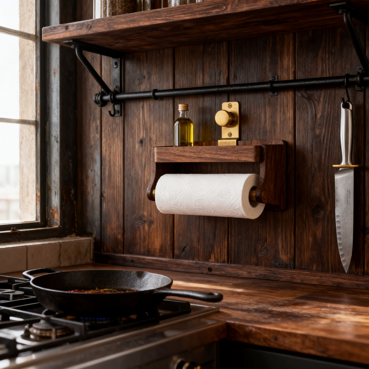 🪵 Natural Wood Kitchen Paper Holder | A Minimal Design Essential Created to Bring Warmth, Organization, and Everyday Elegance Into Modern Spaces