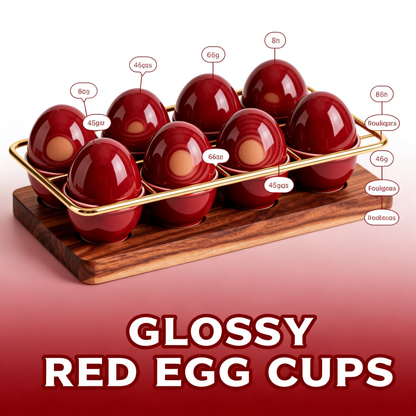 🍒 Elegant Red Ceramic Egg Holder | A Charming Tabletop Accent Designed to Bring Warmth, Style, and Everyday Dining Elegance