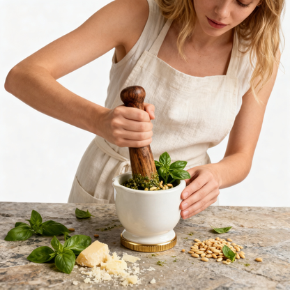⚪ Pure Ceramic Grinding Bowl With Metal Base | A Refined Kitchen Essential Designed for Precise Preparation and Elegant Culinary Moments