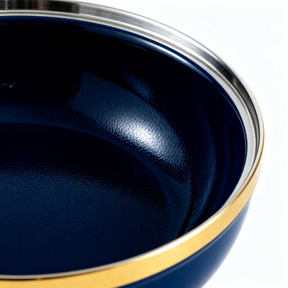 🫐 Deep Blue Non-Stick Frying Pan with Wooden Handle