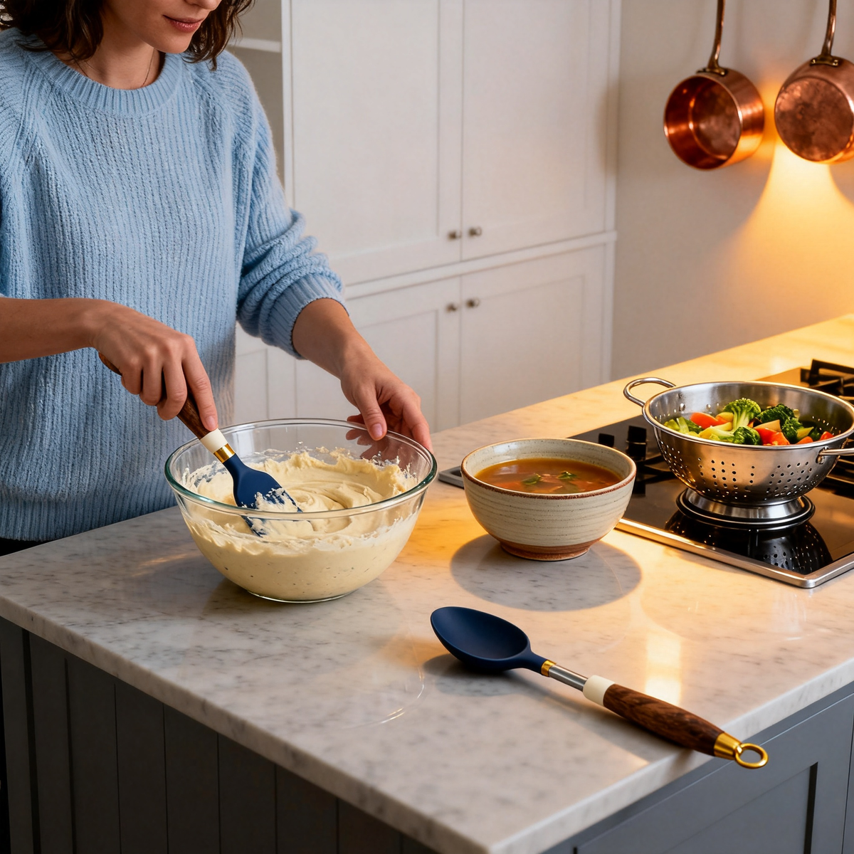 🥄 Wooden Handle Kitchen Utensil Set Bringing Comfort, Craftsmanship, and Everyday Cooking Confidence Into Your Kitchen