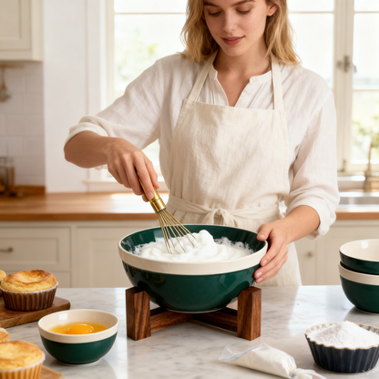 🥗 Natural Wood Grain Salad Bowl Set Bringing Freshness, Natural Beauty, and Everyday Wellness to Your Dining Experience