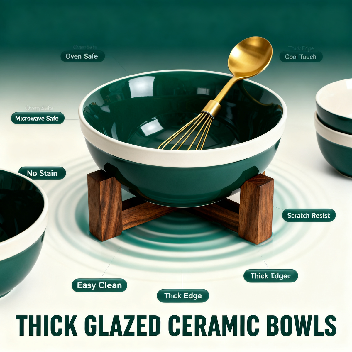 🥗 Natural Wood Grain Salad Bowl Set Bringing Freshness, Natural Beauty, and Everyday Wellness to Your Dining Experience