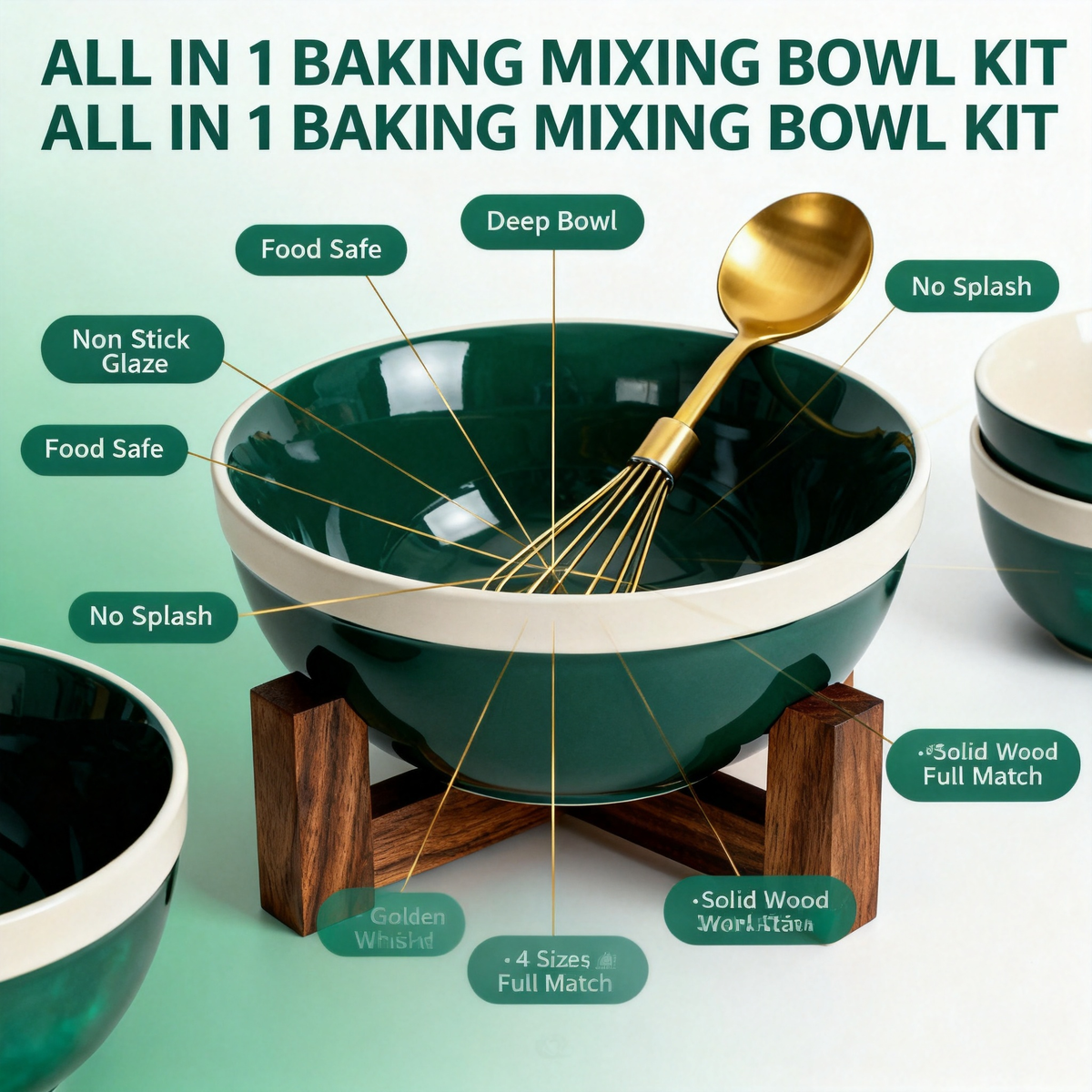 🥗 Natural Wood Grain Salad Bowl Set Bringing Freshness, Natural Beauty, and Everyday Wellness to Your Dining Experience