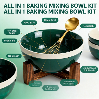 🥗 Natural Wood Grain Salad Bowl Set Bringing Freshness, Natural Beauty, and Everyday Wellness to Your Dining Experience
