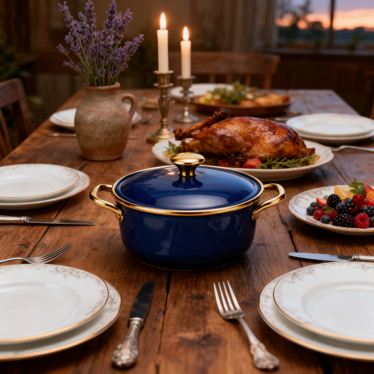 🍲 Royal Blue Elegance, Crafted for Everyday Culinary Moments