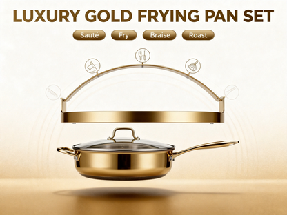 🍳 A Beautiful Golden Sauté Pan Designed For Everyday Cooking, Family Meals, And Creating Restaurant-Inspired Dishes At Home