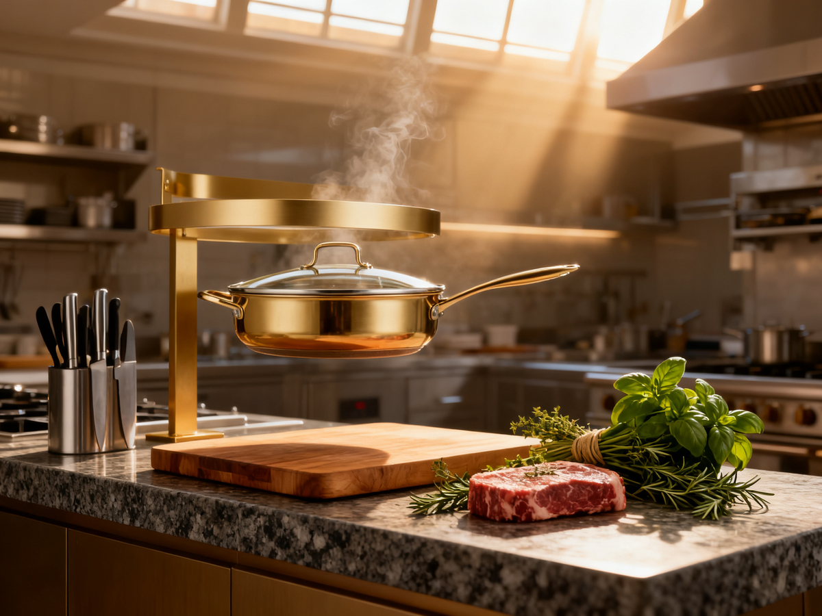 🍳 A Beautiful Golden Sauté Pan Designed For Everyday Cooking, Family Meals, And Creating Restaurant-Inspired Dishes At Home
