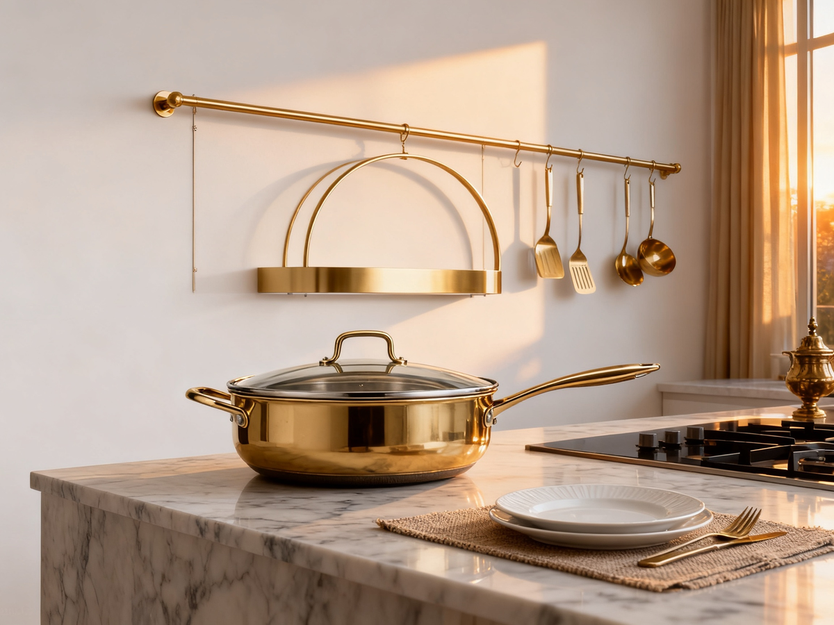 🍳 A Beautiful Golden Sauté Pan Designed For Everyday Cooking, Family Meals, And Creating Restaurant-Inspired Dishes At Home