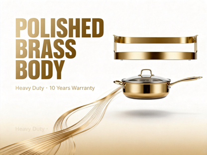🍳 A Beautiful Golden Sauté Pan Designed For Everyday Cooking, Family Meals, And Creating Restaurant-Inspired Dishes At Home