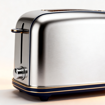 🥪Vintage Gold Dual Wide Slot Multi-Function Toaster | Mirror Polished Stainless Steel Precise Browning Control Breakfast Toaster
