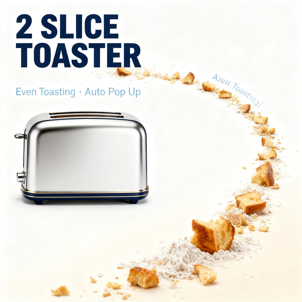 🥪Vintage Gold Dual Wide Slot Multi-Function Toaster | Mirror Polished Stainless Steel Precise Browning Control Breakfast Toaster