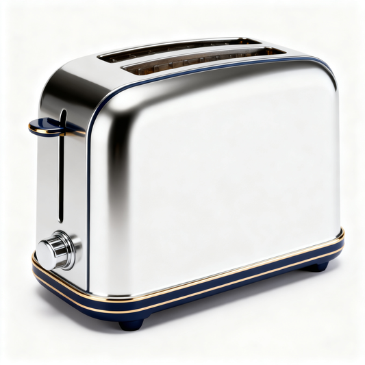 🥪Vintage Gold Dual Wide Slot Multi-Function Toaster | Mirror Polished Stainless Steel Precise Browning Control Breakfast Toaster