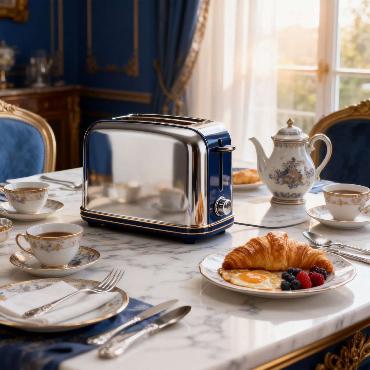 🥪Vintage Gold Dual Wide Slot Multi-Function Toaster | Mirror Polished Stainless Steel Precise Browning Control Breakfast Toaster