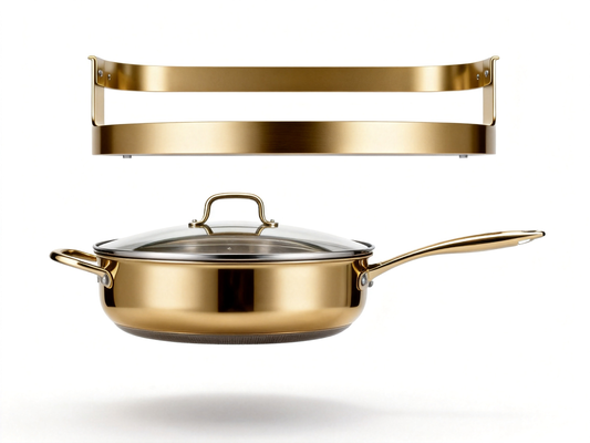 🍳 A Beautiful Golden Sauté Pan Designed For Everyday Cooking, Family Meals, And Creating Restaurant-Inspired Dishes At Home