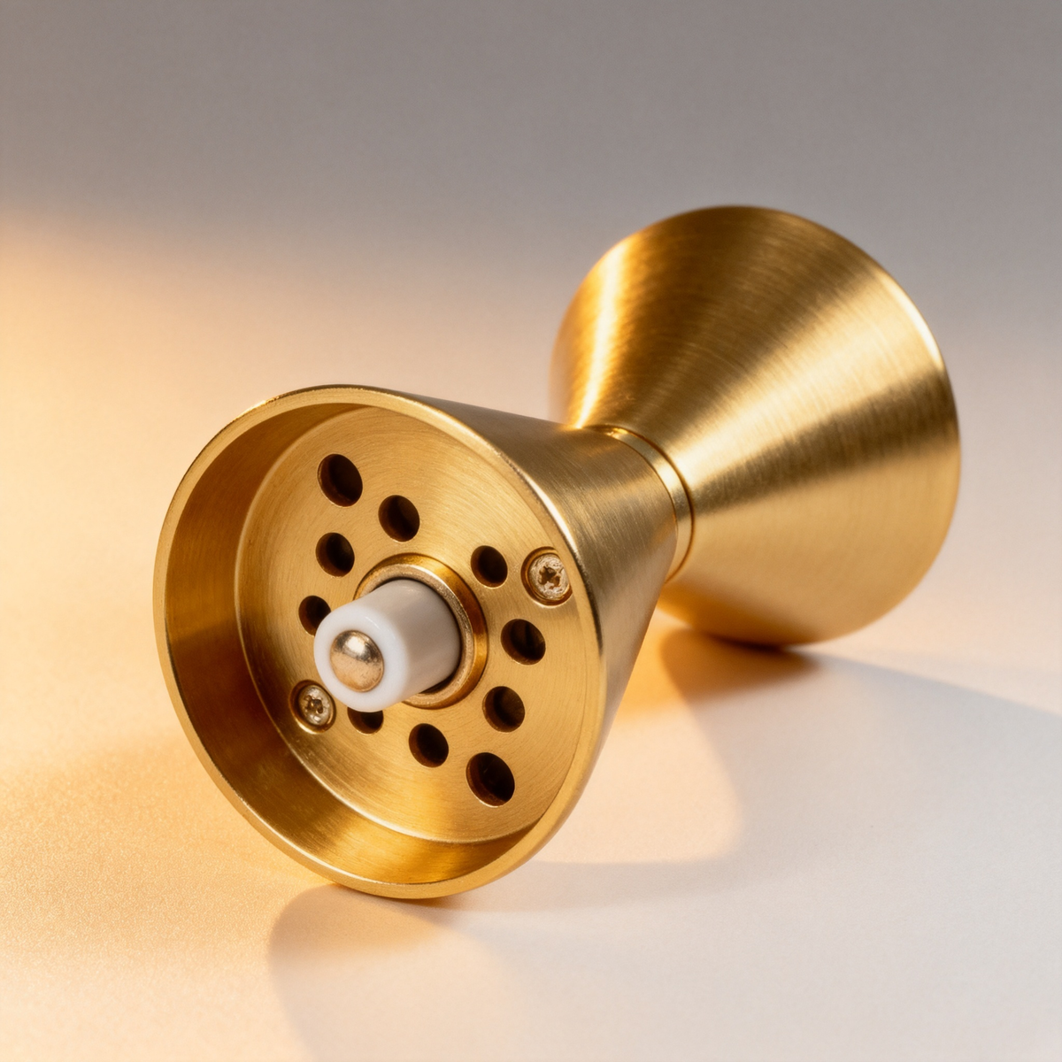 ✨ Brushed Gold Conical Manual Spice Grinder｜Adjustable Ceramic Grinding Core Pepper & Sea Salt Mill Luxury Table Seasoning Tool