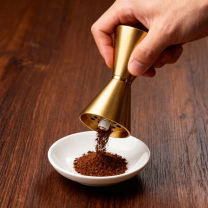✨ Brushed Gold Conical Manual Spice Grinder｜Adjustable Ceramic Grinding Core Pepper & Sea Salt Mill Luxury Table Seasoning Tool